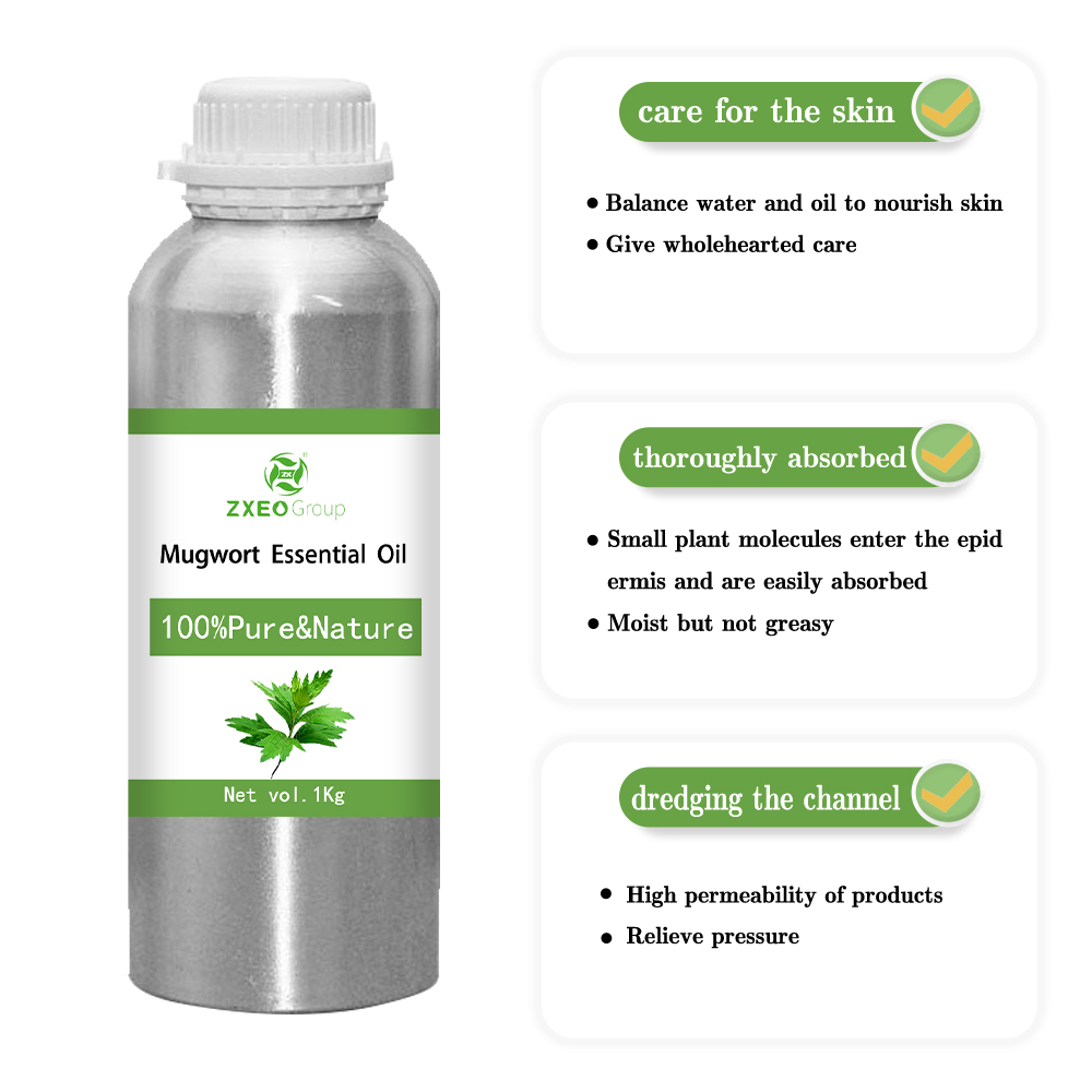 100% Pure Natural Mugwort Essential Oil Wholesale Bulk High Quality Distill Extractive Mugwort Essential Oil Use For Aromatherpy