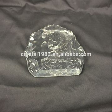 Glass trophy blanks tiger block cube glass trophy Pickling tiger iceberg