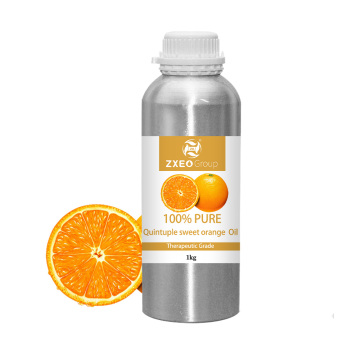 Grade cosmétique Fourniture d&#39;usine en gros quintuple Huile orange douce Étiquette personnalisée Quintuple Sweet Orange Essential Essential Huile