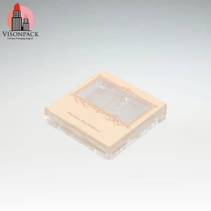 Transparent Eyeshadow Palette with Brush Set - Cheap Price Cosmetics Box