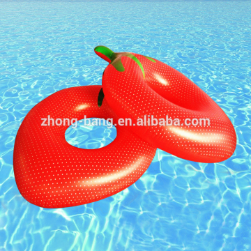 inflatable strawberry pool floats PVC swimming ring