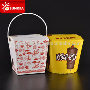 Disposable custom design fast food packaging in paper box