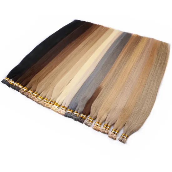 20" 22'' blonde full cuticle aligned natural remy italian keratin bond stick i tip human hair extension
