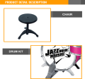 Plástico de alta qualidade crianças brinquedo Musical Drum Kit