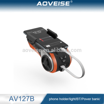 double LED lights accessories bike phone holder with bicycle accessory rechargable AV127B[AOVEISE]