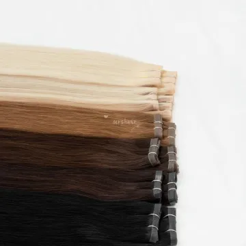 Eurasian Good Quality Piano Color Silky Straight Natural Double Drawn Hair Unprocessed Remy Aligned Pu Skin Weft Hair Extensions