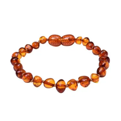 Natural baltic amber teething bracelet for baby