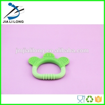 Silicone bpa free safe soft baby teether rings