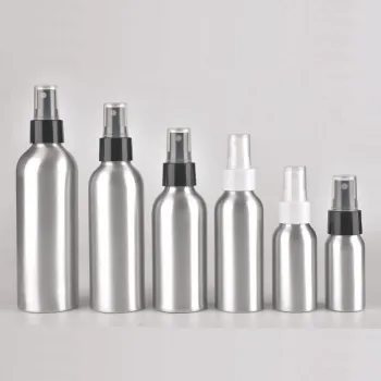 Aluminum Bottles with Spray Pumps - 30ml to 250ml (Black and White)