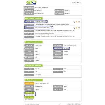 Dữ liệu nhập khẩu Seed-USA