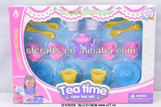 Funny plastic tea set toy for kids