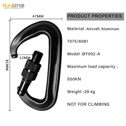 Custom 12kN Hiking Outdoor Safety Snap Hook Clip