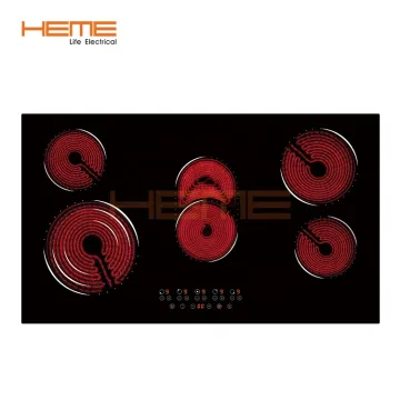 China CB Certified Kitchen Appliances: 5 Zone Ceramic Glass Electric Hob