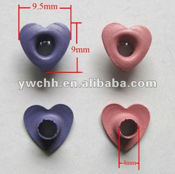 heart shape metal eyelets