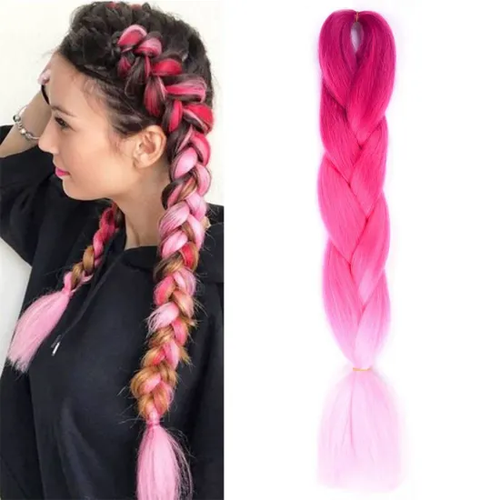 High Quality Wholesale 24 Inch Ombre PROTECTIVE STYLE LIGHTWEIGHT Jumbo Braids Hair Easy Braiding Synthetic Hair Extensions