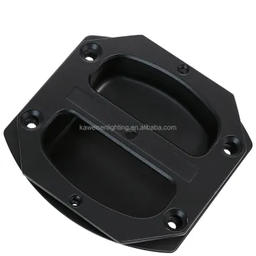 Octagon Bar Handle Recessed Aluminum Handle for Heavy Duty Audio Player Speaker Cabinet Accessories in Black
