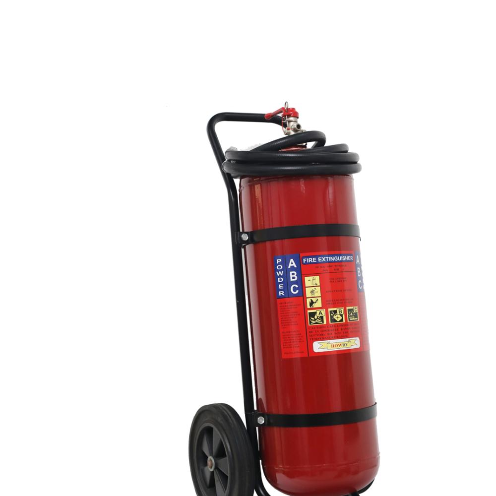Extintores de carrinho de carrinho de pó seco de 25 kg ABC