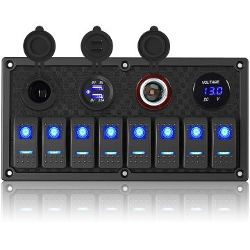Marine Boat Toggle Switch Panel with Engine Start Button