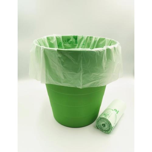 Sachets en plastique de poubelle de ménage de compost certifié par ASTM D6400