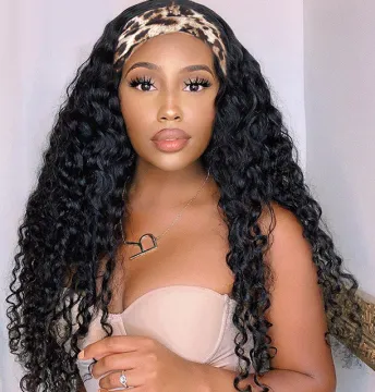 Wholesale Cuticle Aligned Virgin Human Hair Headband Wig Attached Kinky Straight Kinky Curly Headband Human Hair Wigs
