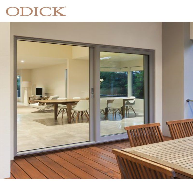 Modern Design Customized Sliding Door System Exterior Double Glass Patio Aluminium Sliding Door2