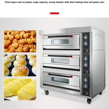 Good Price Commercial Bread Pizza Deck Oven 3 Decks 6 Trays Electric Gas Oven for Bakery Equipment