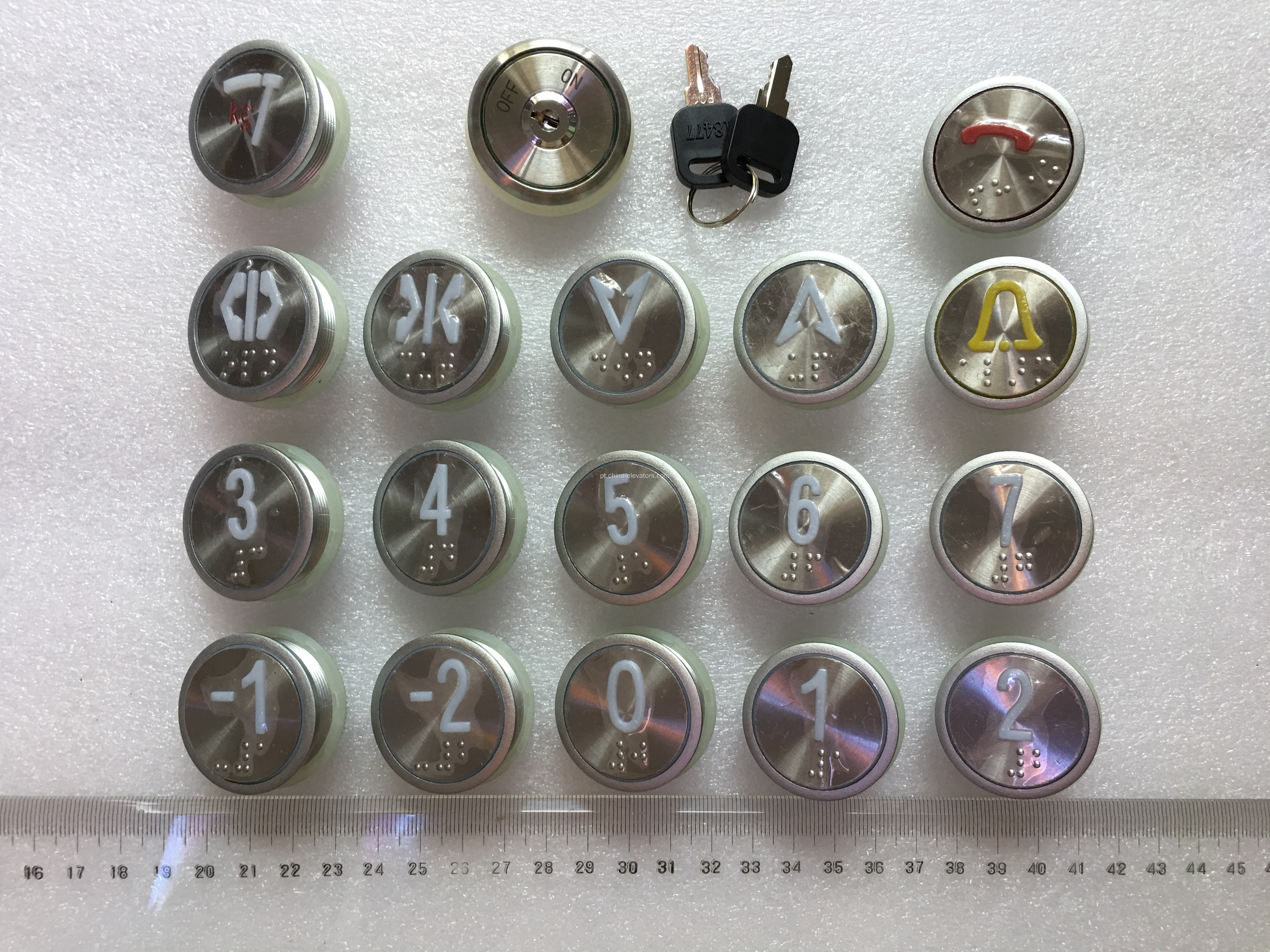 Botão de pressão ba432 para elevador policial e lop