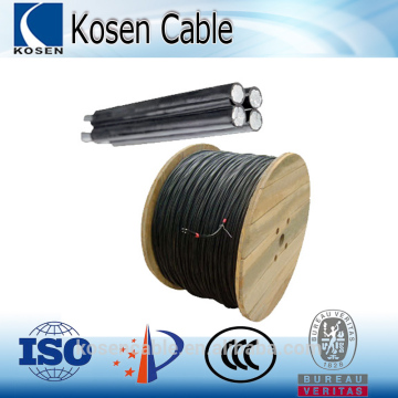 Quadruplex Service Drop ACSR conductors XLPE insulated ABC Cable