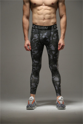 La sublimación mens MMA medias impresas leggings de culturismo