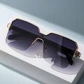 Огромные крупные квадратные солнцезащитные очки тренд ретро-градиент металлические солнцезащитные очки