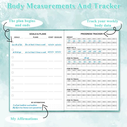 Workout And Meal Plan A5 Hardcover Leather Daily Health And Fitness Planner Factory