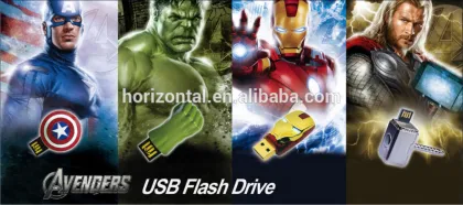 American style promotion gifts silver design marvel usb memory chips