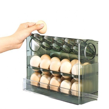 Large Size Fresh Food Container with Egg Tray, Refrigerator Organizer Storage Box & Timing Date