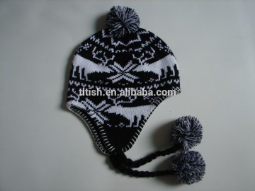 Elegant free knit pattern for hat earflaps