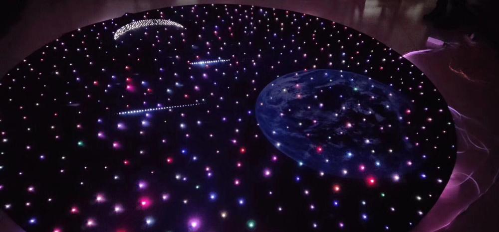 Fabric painted starry sky ceiling