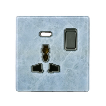 BS UK Tiêu chuẩn 13A ổ cắm pin phẳng với ổ cắm công tắc neon chỉ báo