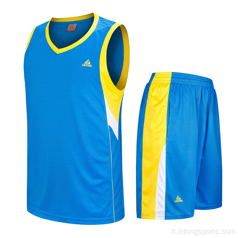 Set uniforme da basket di Sublimation New Design Style Lidong
