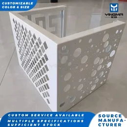 Hollow perforated metal air conditioner outer shield