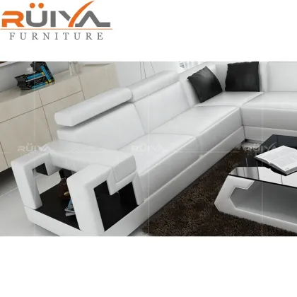 Ruiya Furniture Luxury Contemporary Imperial Sectional Sofa in Italian Leather