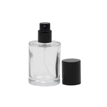 Round Cosmetic Glass Cylinder Perfume Bottle 50ml