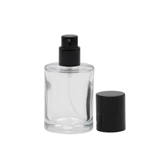 Round Cosmetic Glass Cylinder Perfume Bottle 50ml