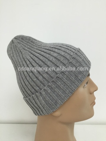 Cotton knit cap,embroidery winter knit cap pattern