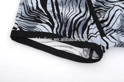 Bamboo fiber leopard print large size ladies sexy thermal underwear