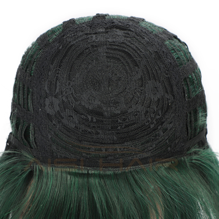 Aisi Hair Green Black Mixed Colors Short Straight Bob Wigs Synthetic Short Straight Bob Wigs For Women