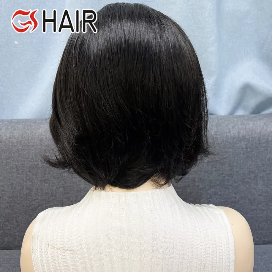 GS Hot Sale Natural Color 100% Human Hair Pixie Cut Wig for Black Women
