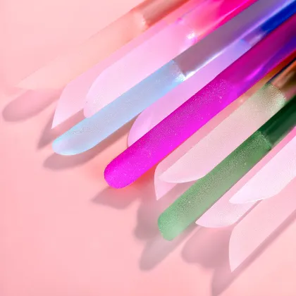 Washable Double-Head Colorful Nano Glass Nail File & Polish Tool