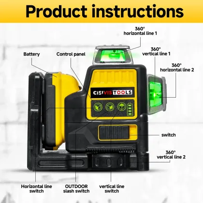 High Quality 360 Degree Vertical Line Laser Levels for Industrial Building
