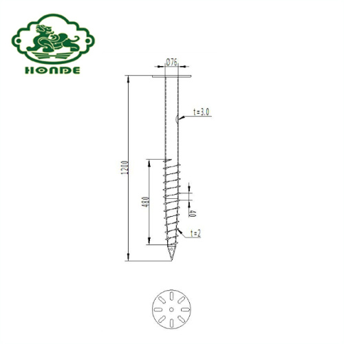 Galvanized Steel Ground Screw Harga Terendah