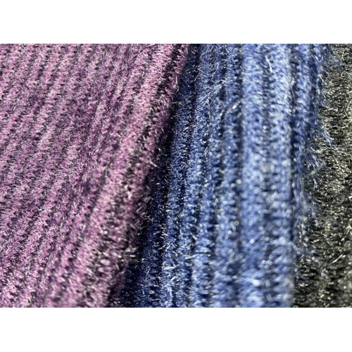 Knitted Stripe Polyester Lurex Fabric