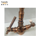 Red bronze two handle kitchen sink mixer taps